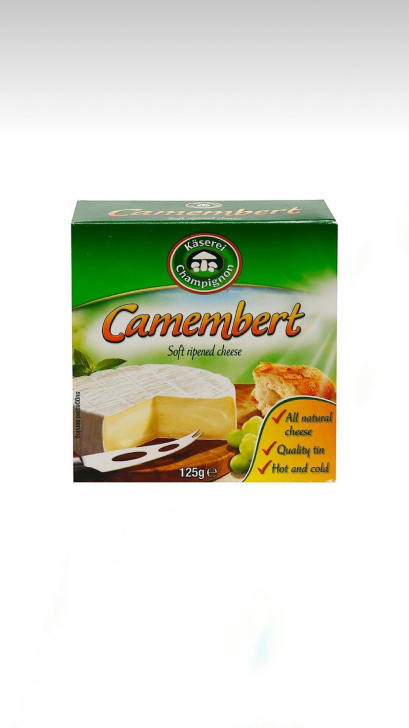 Бяслаг Камембер 125гр 1х*28ш Champignon Герман