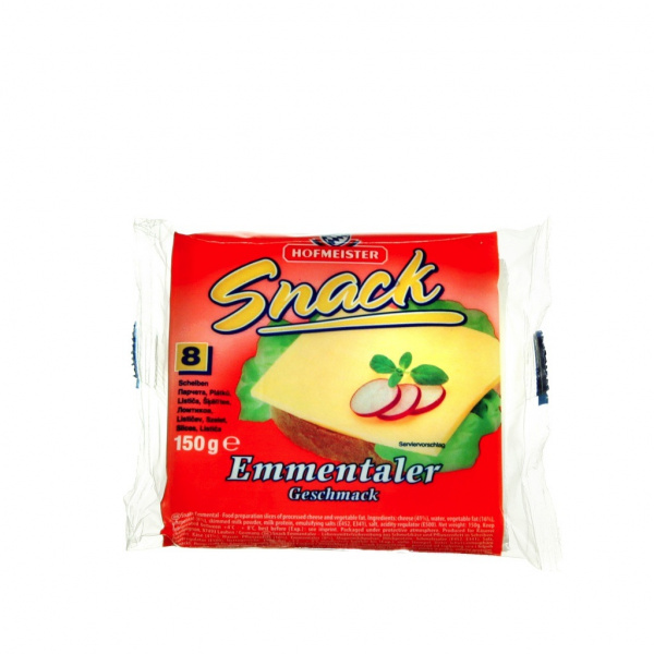 Бяслаг хуудсан "Snack улаан" emmentaler 150гр 1х*32ш Champignon Герман