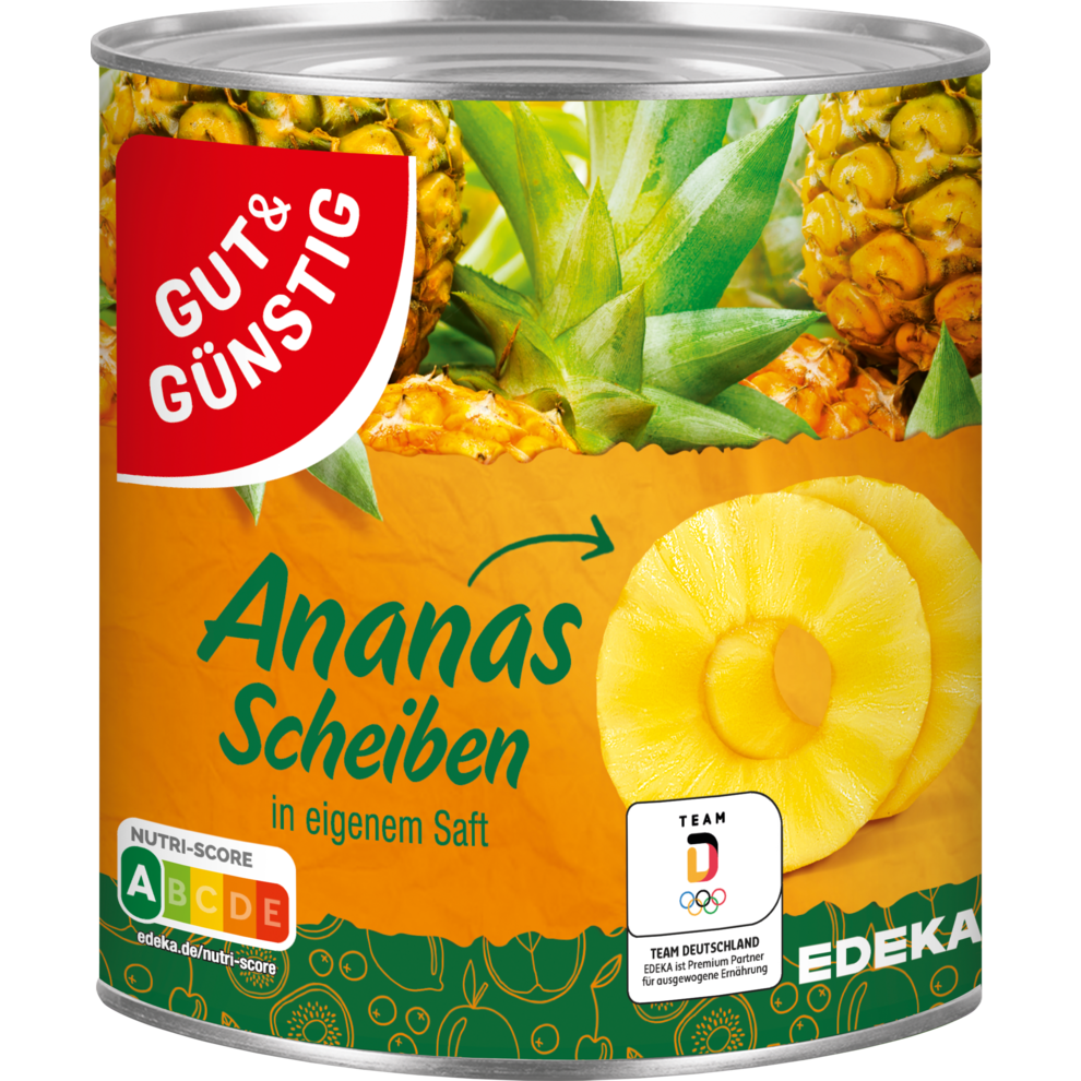 Компот Ananas Scheiben 820гр 1х*12ш G&G Safe trade Герман