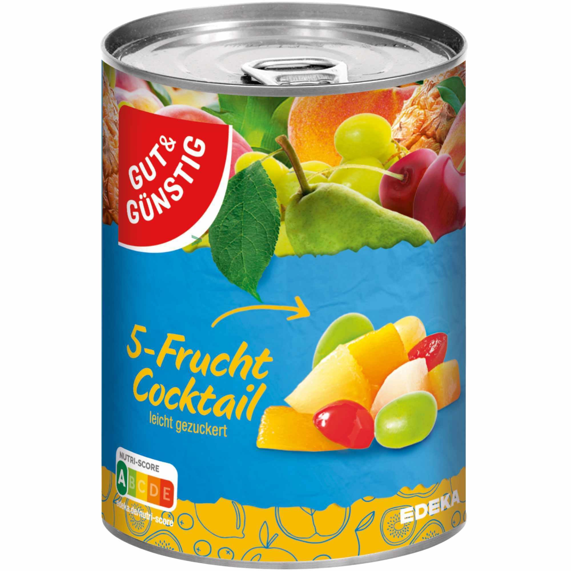 Компот 5-Frucht Cocktail 410гр 1х*12ш G&G Safe trade Герман