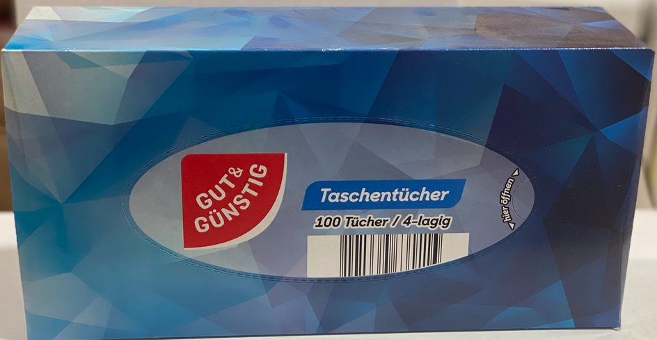 Сальфетка Ширээний хайрцагтай Taschentucher 100ш 1х*18ш Safe trade Герман